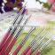 NEW 8pcs/set DIY Professional Polish Brush Set Nail Art Design Painting Tool Pen UV Gel Nail Print Brush Kit Pink