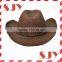 Unisex Woven Straw Cowboy Hat with Shapeable Brim