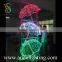 3D umbrella pole mounted Christmas decoration LED motif light