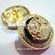 gold color sewing button for garment