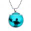 Wholesale Christmas Halloween gift Silver chian beads glowing in the dark jewelry photo man necklace pendant