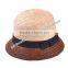 hot new products for 2014 Summer beach bowknot mixed colors shade pots cap lady hate para straw hat and cap