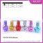 Flower rose shaped UV gel colored empty refill perfume glass spray bottle with metal alloy cap