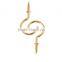20 pack 1-1/4inches gold plated screw cup hook