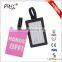 OEM Travel Suitcase Luggage Tag PVC Silicone Handbag Tag