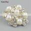 Keering-style Hotsale Pearl Rhinestone Button Pins for Shirt WBK-1471