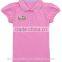 Applique short sleeve 95% cotton 5% spandex girls polo shirts