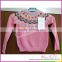 Factory directly wholesale pink color combination german girl sweater pullover with jacquard