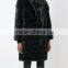 new style modern ladies black mink fur padded coat competitive price