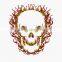 wholesale cheaper custom skulll rhinestone heat transfer for clothes