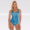 Womens Over The Shoulder One Piece Flattering V Back Silhouette Coverage Swimwear Soft Cup Bra Construction Customizable Suit
