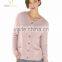 Womens 100% Wool Pink Sweater Caedigan Pockets With Buttons