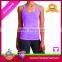 High quality fitness wholesale plain white stripe sport tank top