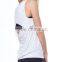 Gym workout y back white stringer tank top women
