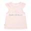 Printed cotton girls t shirt with opened shoulder