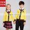 Custom kindergarten school uniform long sleeve solid knit sweater cardigan