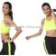 Beautiful fluorescence slim fitness yoga clothes 88% polyester + 15% spandex fitness sportwear yoga suit in guangzhou