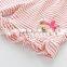 Wholesale striped ruffle shorts for little girls