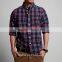 2016 Classic casual plaid pattern long sleeve flannel italian shirt for men