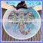 100% polyester microfiber customized printed round beach towel with fringe