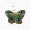 Felted butterfly shape key ring.