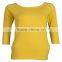 women's gold foil cross printed ground neck 3/4 sleeve T-shirt