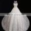Latest Designs 2017 Elegant A-Line High Collar Cap Sleeve Floor-length Modest Beaded Lace Wedding Dress F13802