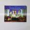 Cute funny handmade paper led light up greeting Christmas cards with button
