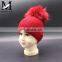 Womens Girls Real Large Raccoon Fur Pom Pom Winter Beanie Hats