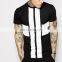 mens monochrome stripe fashion cut tee shirt