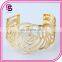 European fashion metal texture rose hollow opeaning bracelet