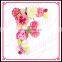 Aidocrystal Hot Sale Oem Design Artificial Silk Fabric Wedding Decor Floral Arrangement Letter F