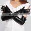 Beauty's Love PVC Look Gloves Elbow Length Black Wet Look Metallic gloves Faux Leather Gloves Latex Gothic