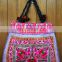 Thailand handmade festival hmong JUMBO Pom Pom fabric Tote Bag hmong hill tribe bags wholesale