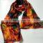 digital print hand rolling 12mm silk satin long scarf