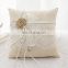 2017 New Handmade Linen Fabric Wedding Ring Holder Bridal Ring Pillow With Lace