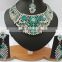 INDIAN DESIGNER BOLLYWOOD JEWELRY NECKLACE EARRINGS SET