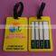 Durable customized 3d design pvc luggage tag for travelling