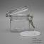 wide mouth 200ml 200g square empty plastic cosmetic packaging jar and bottle with rubber seal for skin care cream
