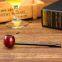 145mm Length short wooden resin short tobacco pipe with red sandal round head for smoking