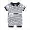 Black stripe pattern short sleeve Jumpsuit baby boy Daily Wear romper wholesale