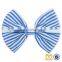 Hot Stripe Top Knot Bow Seersucker Bubble Fabric Hair Accessory Cheap Hair Bows For Girls Boutique