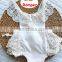 Baby Girl White lace Romper Toddler Summer Boutique jumpsuits short sleeve