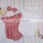 100% cotton Cute Baby Clothes Jumpsuits Plain Baby Romper Newborn Baby Clothes With Headband set