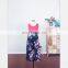 2020 Spring / Summer WISH European and American Fashion Sleeveless Pure Color Printed Long Skirt Women's Parent-child Dress