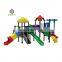 Kids outdoor spiral playgorund slide plastic swing and slide for kindergarden school JMQ-18149B