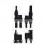 Photovoltaic Wire Cable Branch PV Solar Connector 2 way splitter