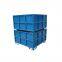 Heavy metal turnover box scrap stacking iron box workshop iron cutting box material box large iron basket