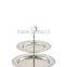 2 Tier Silver Cake Stand, Stainless Steel cake Stand