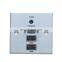 For home theater, home cinema 86*86 mm AV power USB Lan Audio wall plate